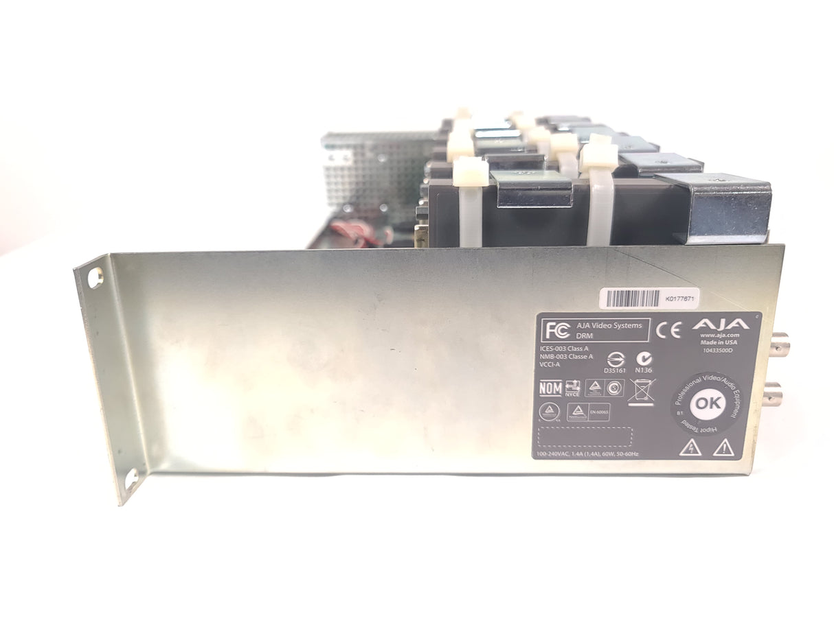 (6) AJA ROI-DVI Converters in Custom Power Rack Unit