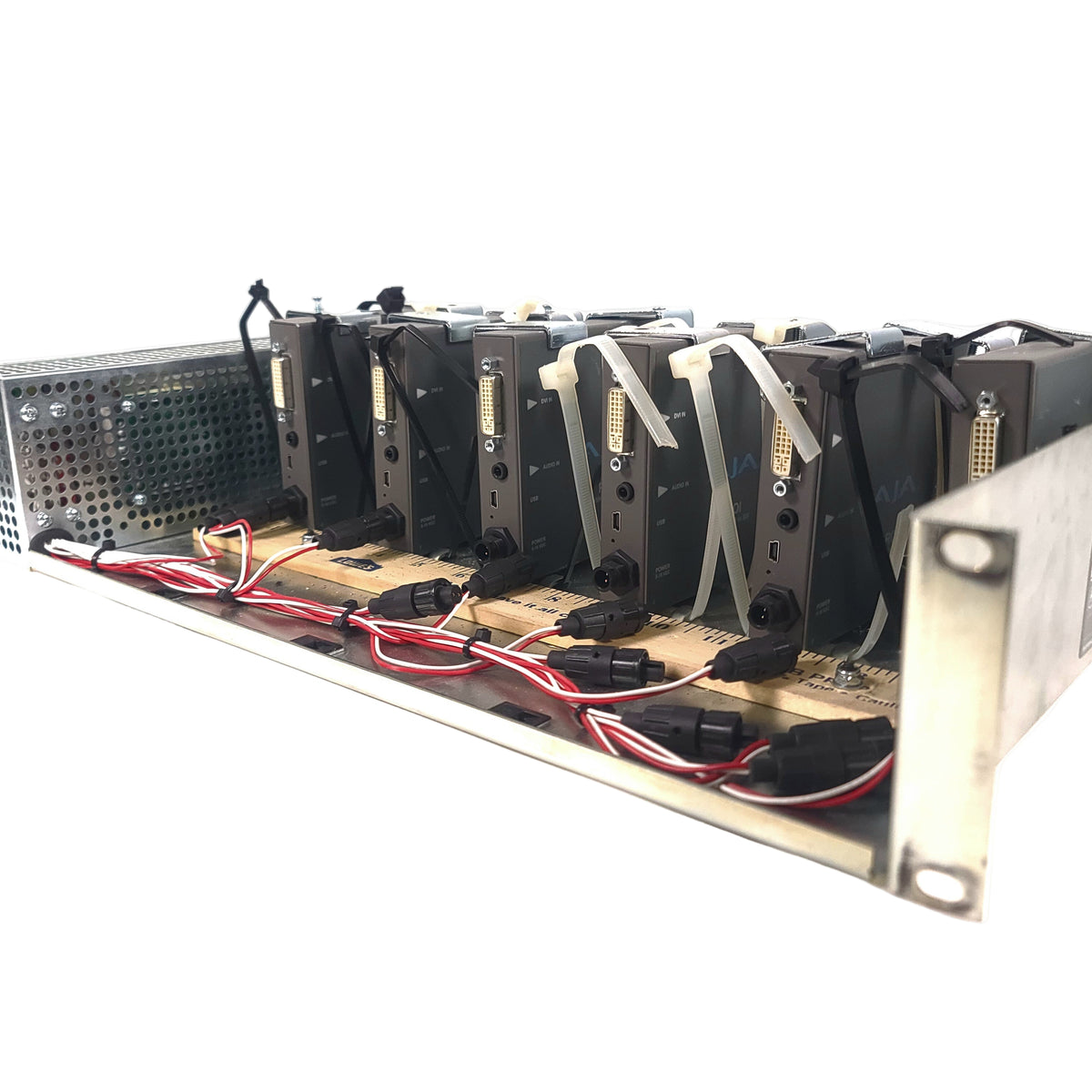 AJA ROI-DVI Converters in Custom Power Rack Unit – AVGear.com
