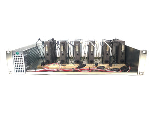 (6) AJA ROI-DVI Converters in Custom Power Rack Unit