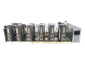 (6) AJA ROI-DVI Converters in Custom Power Rack Unit
