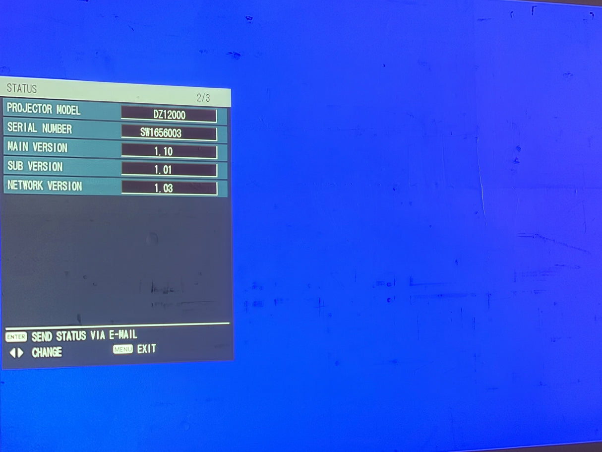 Panasonic PT-DZ12000U 12,000 Lumens WUXGA 3-Chip DLP Projector (Lamp Hours 1: 573, 2: 540, 3: 573, 4: 570) [NO LENS] in Wheeled Road Case