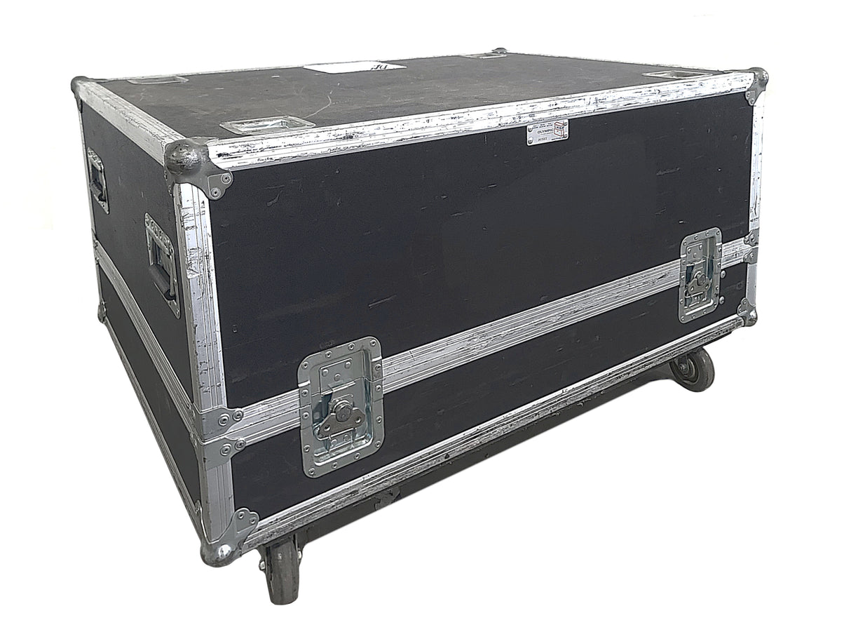 Panasonic PT-DZ12000U 12,000 Lumens WUXGA 3-Chip DLP Projector (Lamp Hours 1: 573, 2: 540, 3: 573, 4: 570) [NO LENS] in Wheeled Road Case