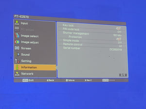 Panasonic PT-EZ570U WUXGA 3LCD Large Venue Projector w/ Accessories