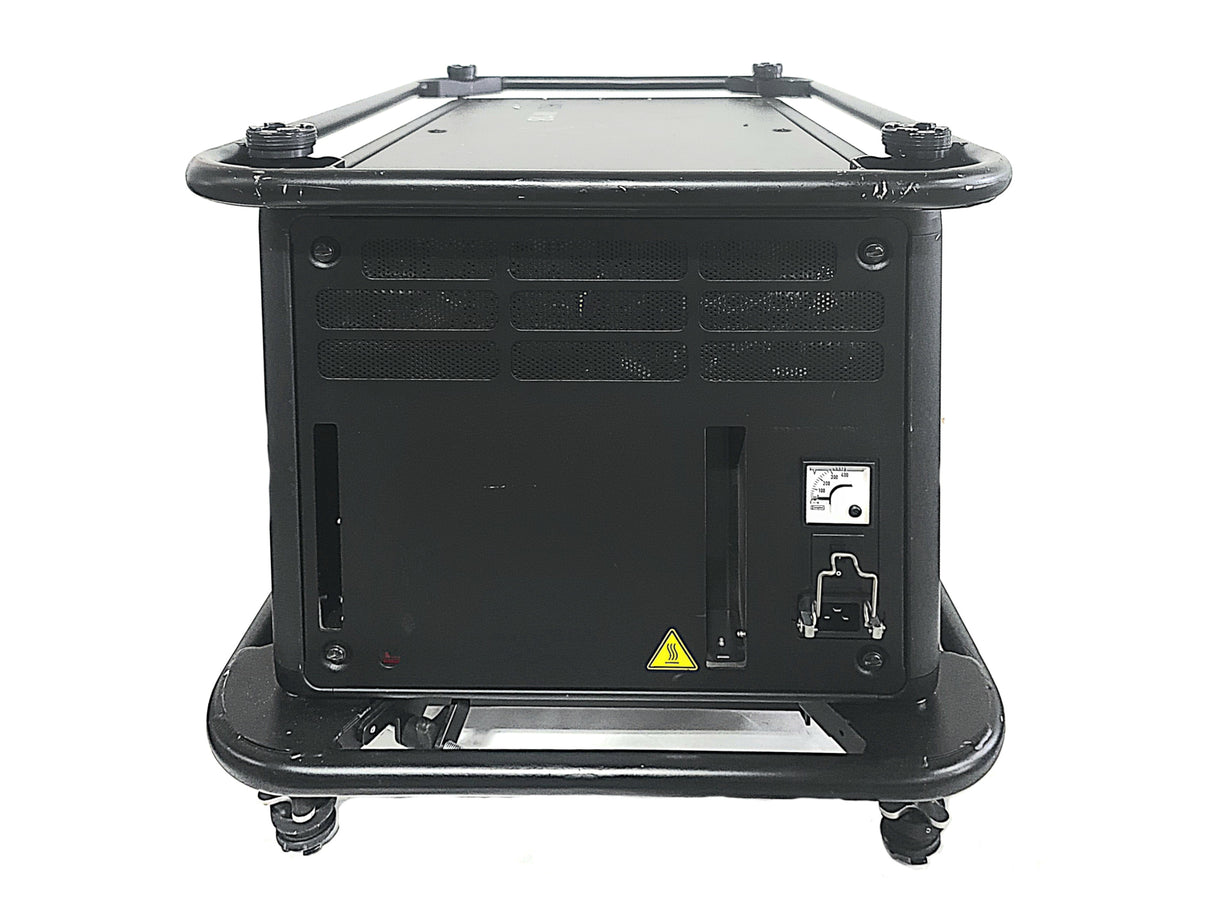 Barco HDX-W18 16,500 Lumens WUXGA 3-Chip DLP Projector (Lamp Hours 682) w/ (4) Mounting Brackets, Remote, Spare Lamp & PSU Cable in Wheeled Road Case [NO LENSE]