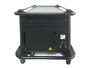 Barco HDX-W18 16,500 Lumens WUXGA 3-Chip DLP Projector (Lamp Hours 682) w/ (4) Mounting Brackets, Remote, Spare Lamp & PSU Cable in Wheeled Road Case [NO LENSE]