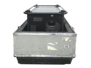 Barco HDX-W18 16,500 Lumens WUXGA 3-Chip DLP Projector (Lamp Hours 682) w/ (4) Mounting Brackets, Remote, Spare Lamp & PSU Cable in Wheeled Road Case [NO LENSE]