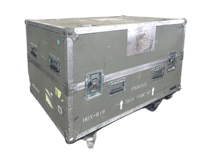 Barco HDX-W18 16,500 Lumens WUXGA 3-Chip DLP Projector (Lamp Hours 682) w/ (4) Mounting Brackets, Remote, Spare Lamp & PSU Cable in Wheeled Road Case [NO LENSE]