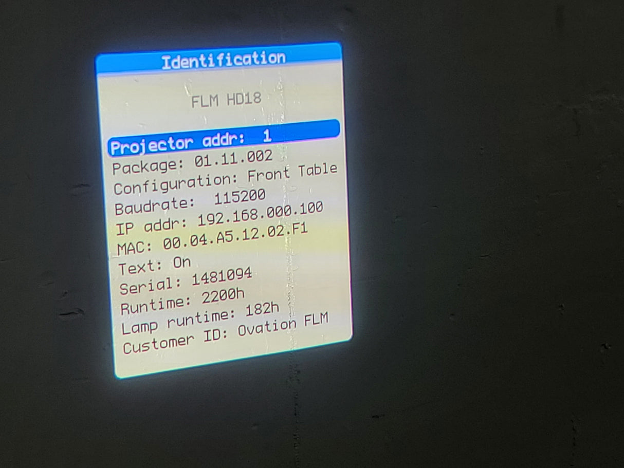 Barco FLM HD18 18,000 Lumens HD 3-Chip DLP Large Venue Projector (Lamp Hours 2200) w/ (4) Mounting Brackets, Remote & PSU Cable in Wheeled Road Case (NO LENS)