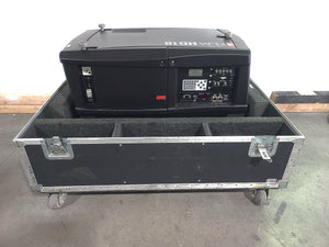 Barco FLM HD18 18,000 Lumens HD 3-Chip DLP Large Venue Projector (Lamp Hours 2200) w/ (4) Mounting Brackets, Remote & PSU Cable in Wheeled Road Case (NO LENS)