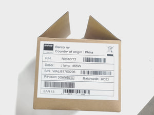 Barco RLS W12 11,000 Lumens WUXGA 1-Chip DLP (Lamp Hours 342 & 345) Large Venue Projector w/ (4) Mounting Clamps, Remote, Extra Lamp & PSU Cable in Wheeled Road Case (NO LENS)