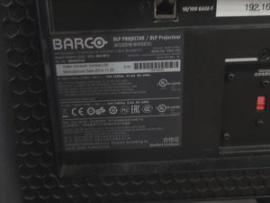 Barco RLS W12 11,000 Lumens WUXGA 1-Chip DLP (Lamp Hours 406 & 407) Large Venue Projector w/ (4) Mounting Clamps, Remote, Extra Lamp & PSU Cable in Wheeled Road Case (NO LENS)