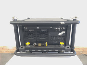 Barco RLS W12 11,000 Lumens WUXGA 1-Chip DLP (Lamp Hours 581 & 978) Large Venue Projector w/ (4) Mounting Clamps, Remote, Extra Lamp & in Wheeled Road Case (NO LENS)