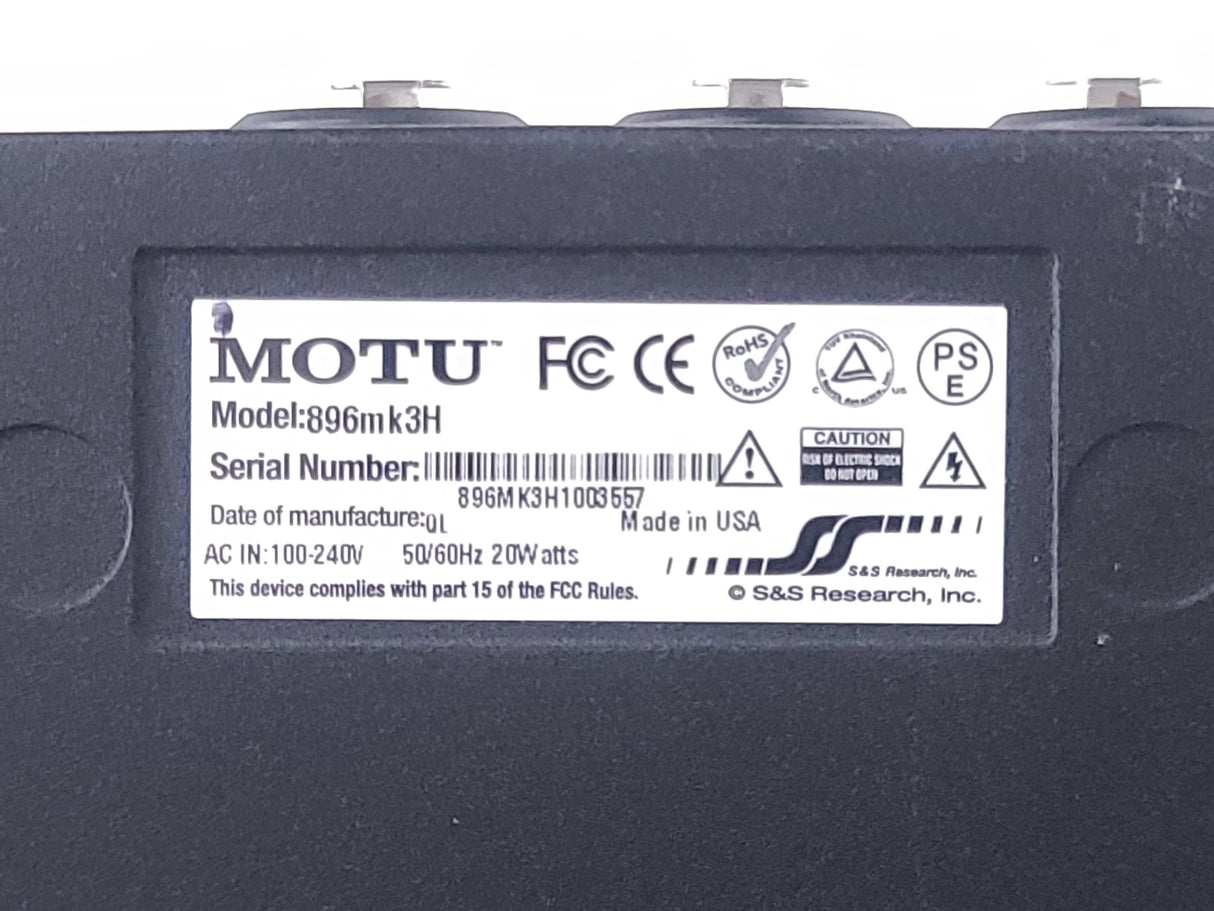 MOTU 896mk3 Hybrid USB / FireWire Audio Interface