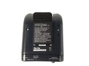 Clear-Com RS-602 2-Channel Monaural Beltpack w/ 3-Pin to 6-Pin Adapter (Needs Back Panel Replacement)