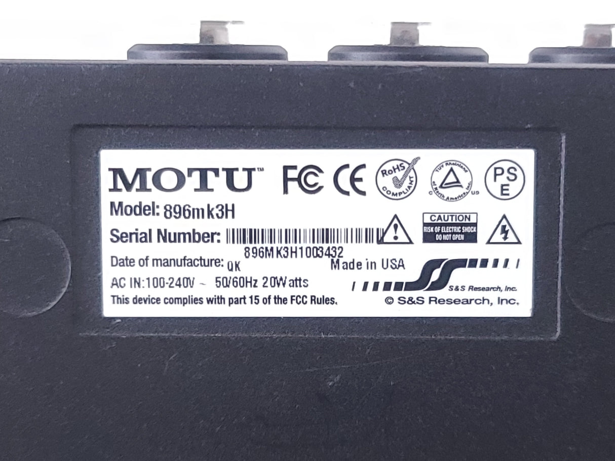 MOTU 896mk3 Hybrid USB / FireWire Audio Interface