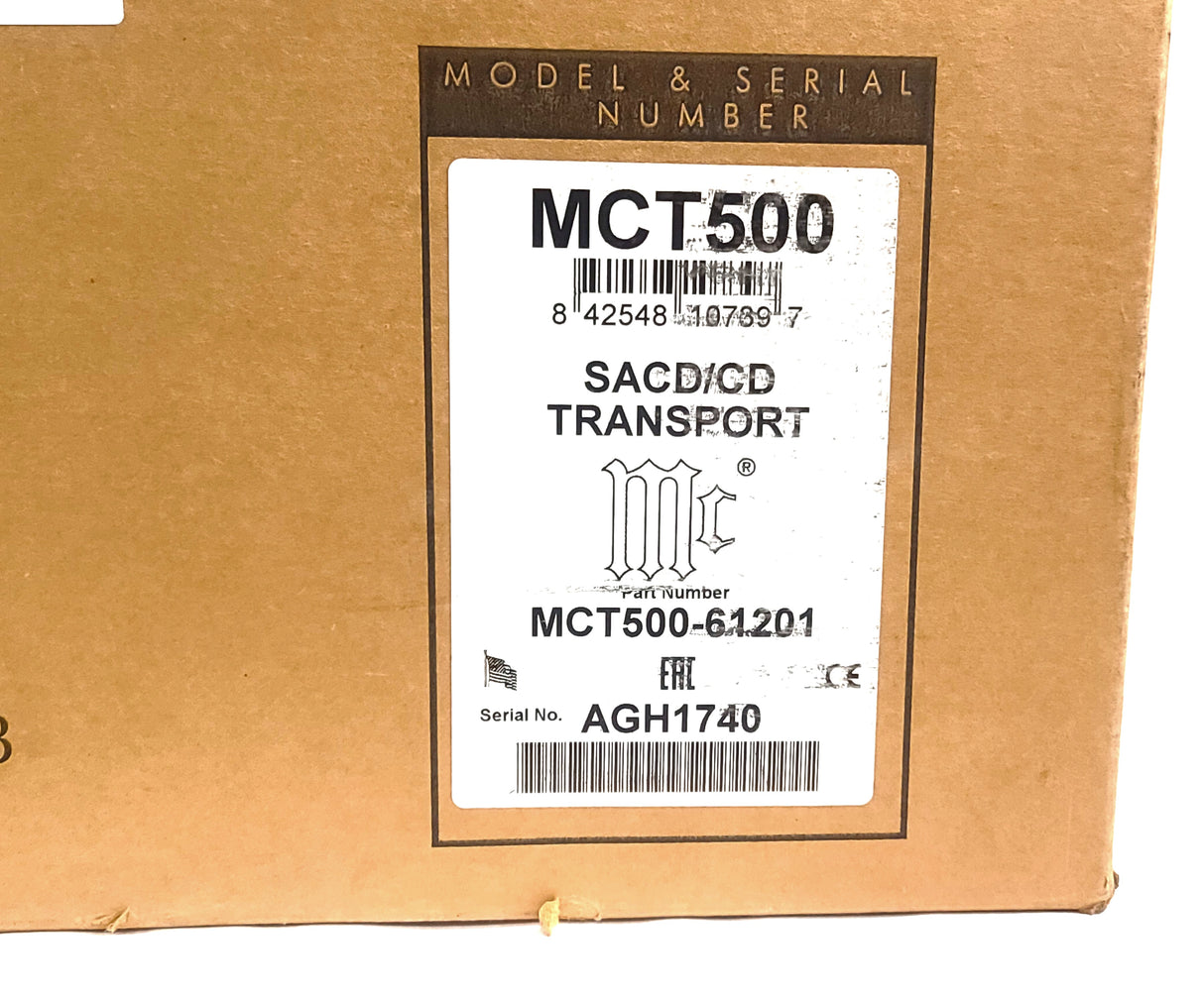 McIntosh MCT500-61201 SACD/CD Transport in Original Box