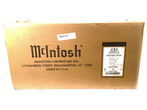 McIntosh C53 2-Channel Solid State Preamplifier in Original Box