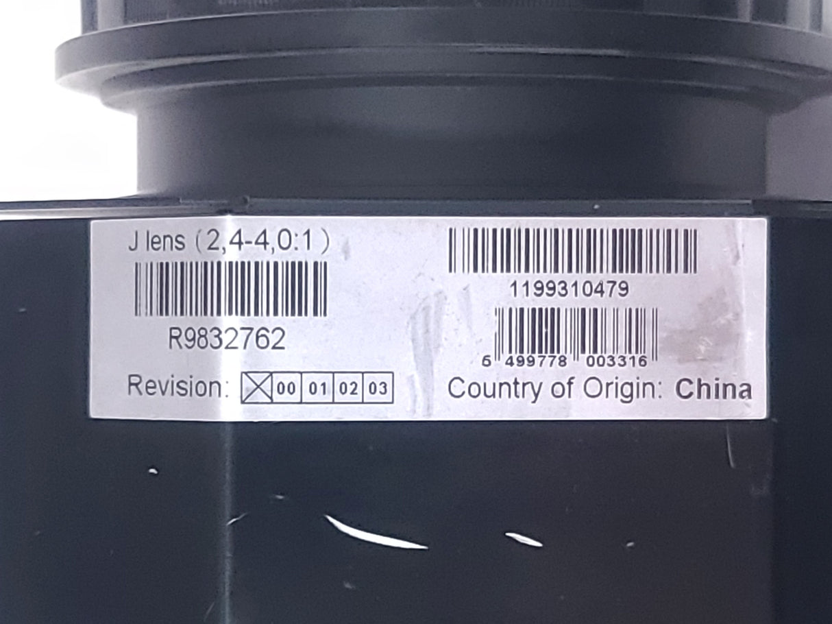 Barco R9832726 (2.4‑4.0 : 1) Long Zoom Projection Lens