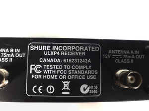 Shure ULXP4 Wireless Receiver Kit (J1: 554-590MHz) w/ Accessories in Pelican 1490 Case