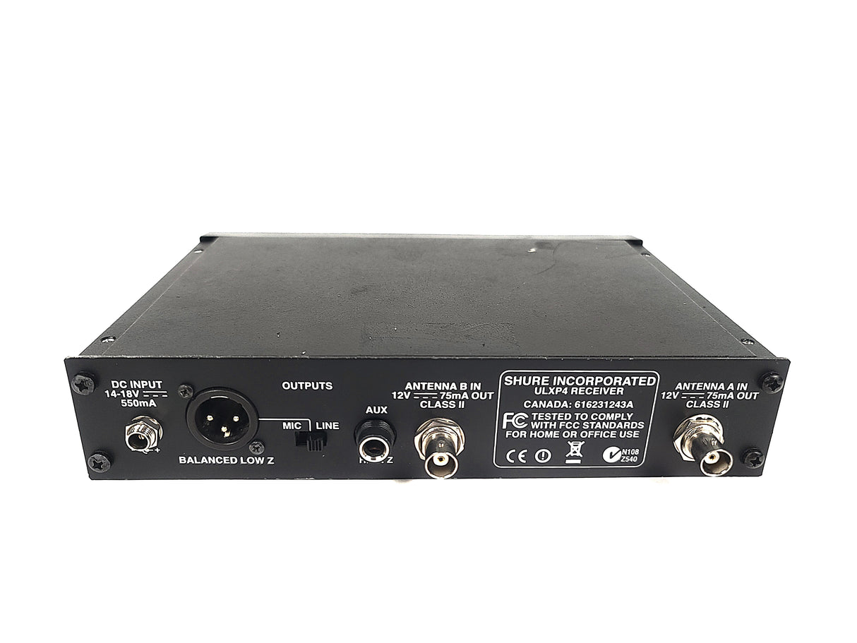 Shure ULXP4 Wireless Receiver Kit (J1: 554-590MHz) w/ Accessories in Pelican 1490 Case