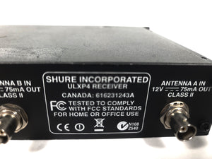 Shure ULXP4 Wireless Receiver Kit (J1: 554-590MHz) w/ Accessories in Pelican 1490 Case