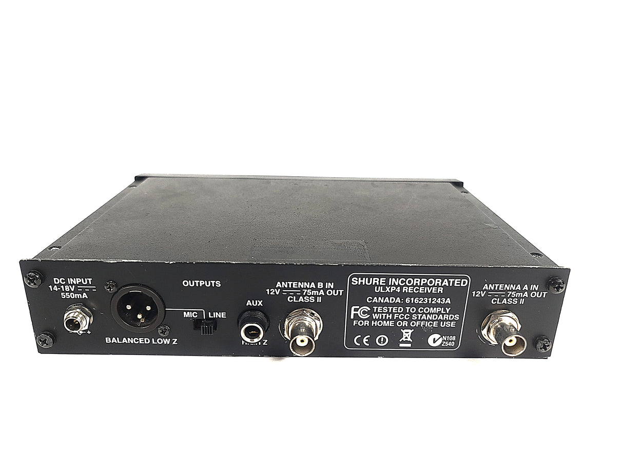 Shure ULXP4 Wireless Receiver Kit (J1: 554-590MHz) w/ Accessories in Pelican 1490 Case