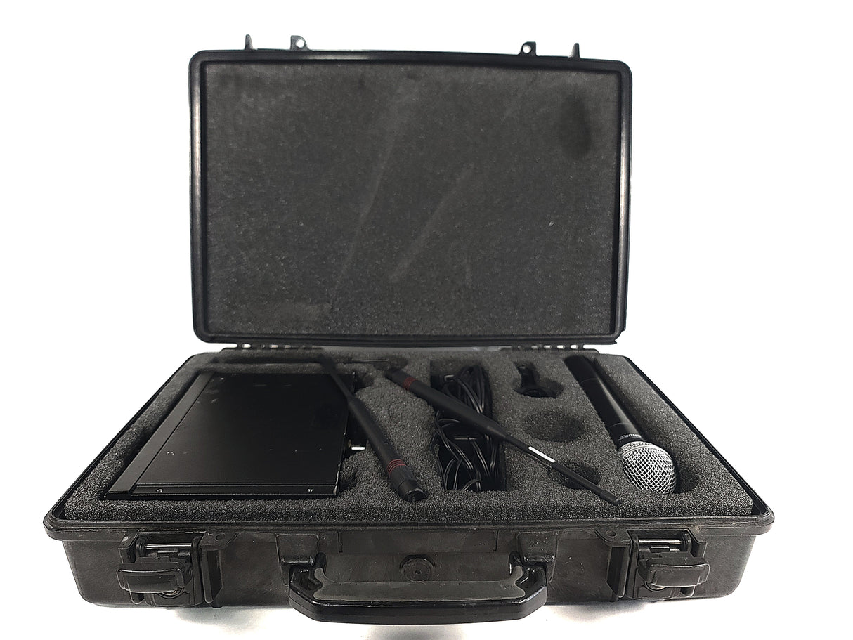 Shure ULXP4 Wireless Receiver Kit (J1: 554-590MHz) w/ Accessories in Pelican 1490 Case