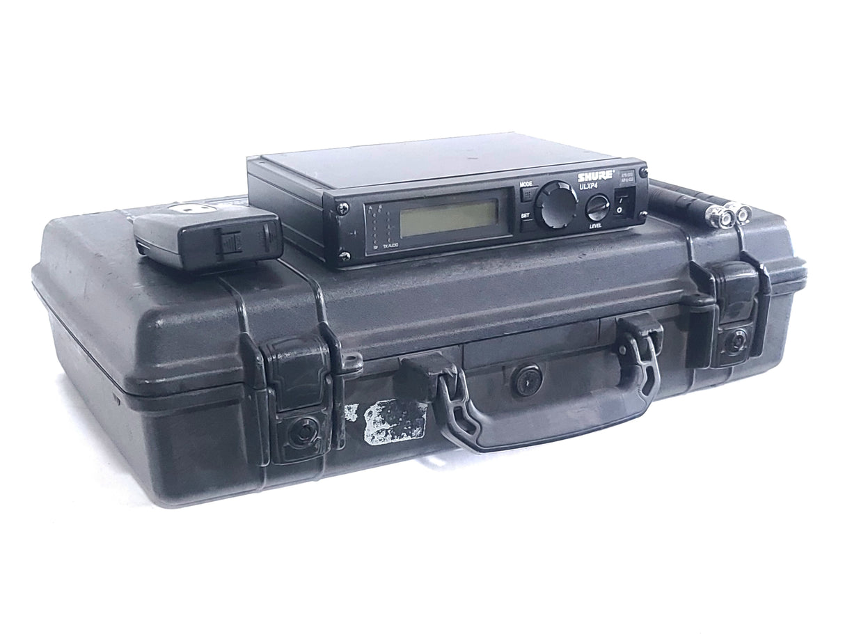 Shure ULXP4 Wireless Receiver Kit (G3: 470-506MHz) w/ Accessories in Pelican 1490 Case [NEEDS REPAIR]