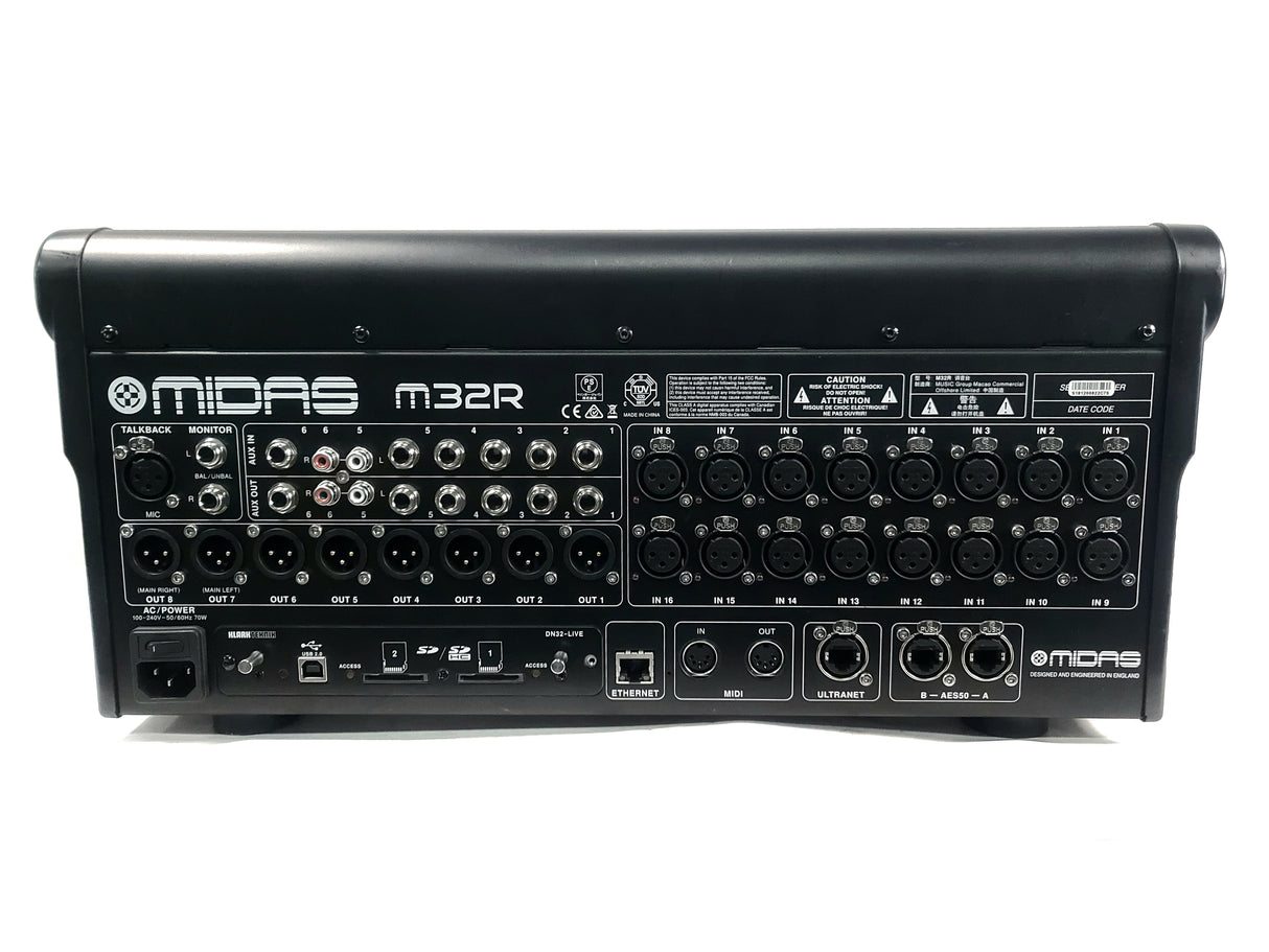 Midas M32R LIVE Digital Console for Live Performance and Studio Recording w/ Klark Teknik DN32-USB Option Card