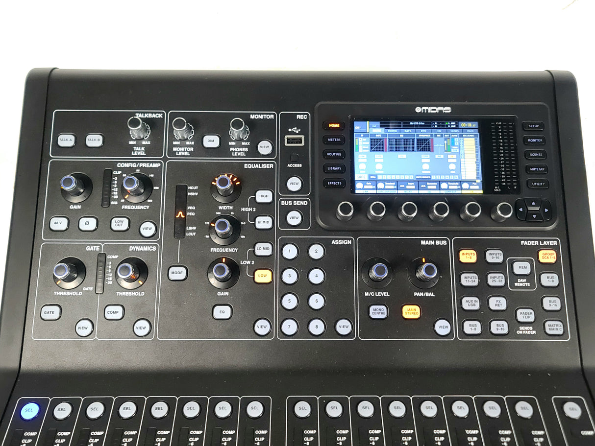 Midas M32R LIVE Digital Console for Live Performance and Studio Recording w/ Klark Teknik DN32-USB Option Card