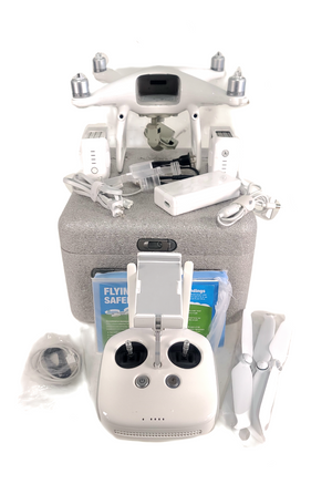 DJI WM331S Phantom 4 Pro V2.0 Drone w/ Gimble, DJI 1:2 8-11 24mm Camera, DJI GL300L Controller, Cell Phone Mount & Accessories in DJI Travel Case
