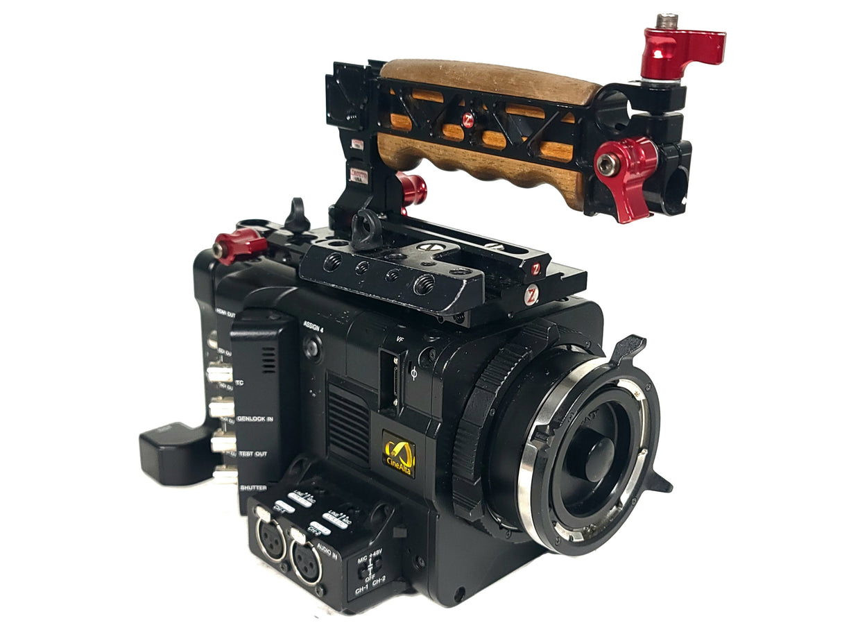 Sony PMW-F5 Solid-State Memory Handheld Camcorder w/ Sony DVF-EL100 View Finder, Lens Adapter & Mounts in Rolling Hard Case