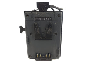 Hawk-Woods VL-RM8 V-Mount Power Holder for Slot-Mount Wireless Receiver w/ 25-Pin Sub-D Connector & Anton Bauer Power Tap