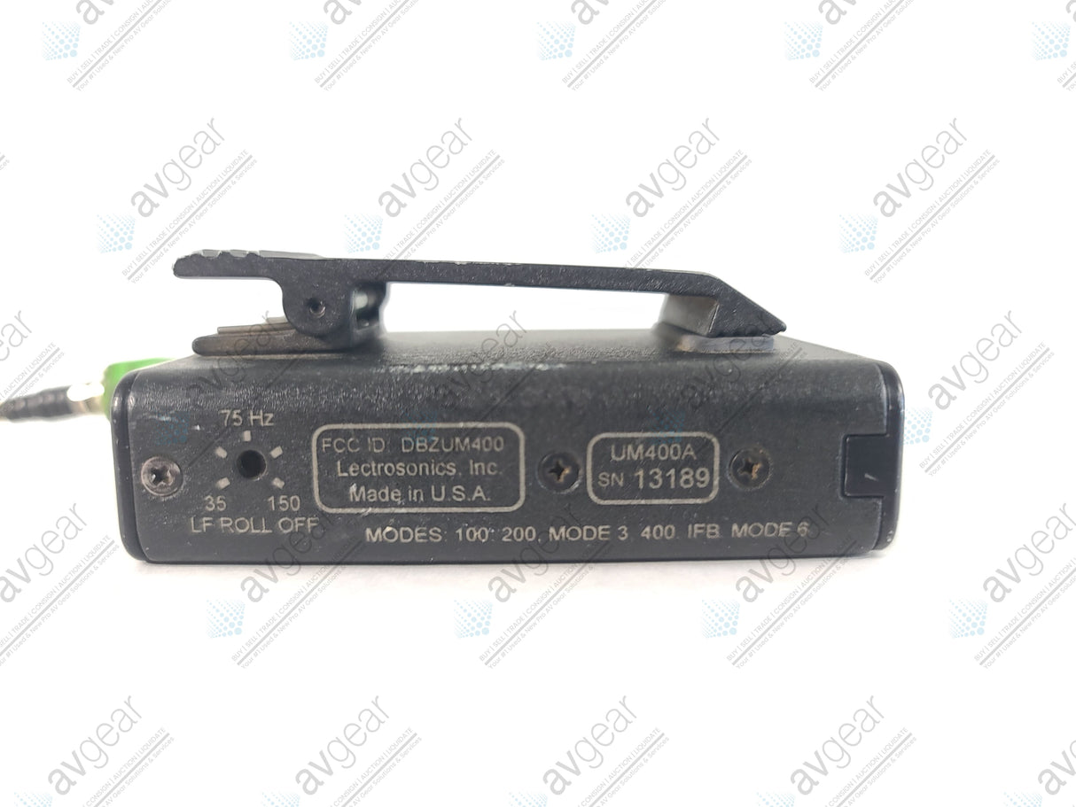 Lectrosonics UM400A Block 25 Belt Pack Transmitter (640-665MHz) [Not For Use In The USA]