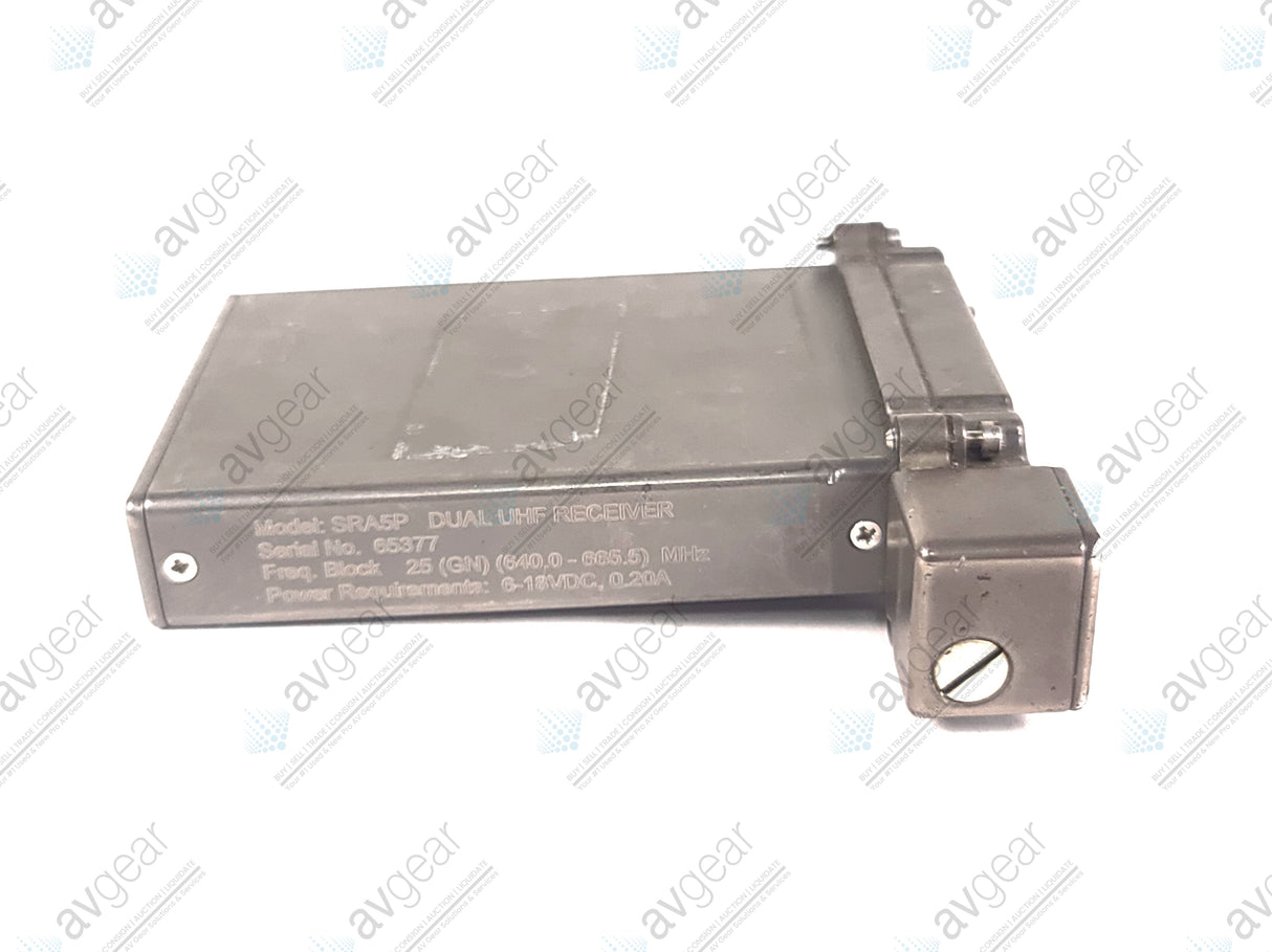 Lectrosonics SRA5P Dual UHF Receiver; Freq Block 25 (640.0-665.5) MHz [Not for Use in The USA]