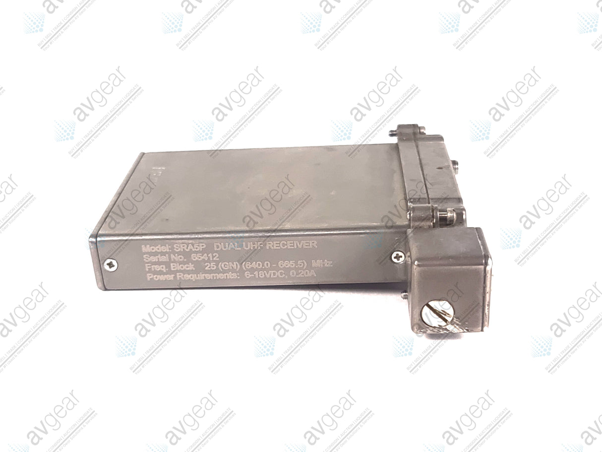 Lectrosonics SRA5P Dual UHF Receiver; Freq Block 25 (640.0-665.5) MHz [Not for Use in The USA]
