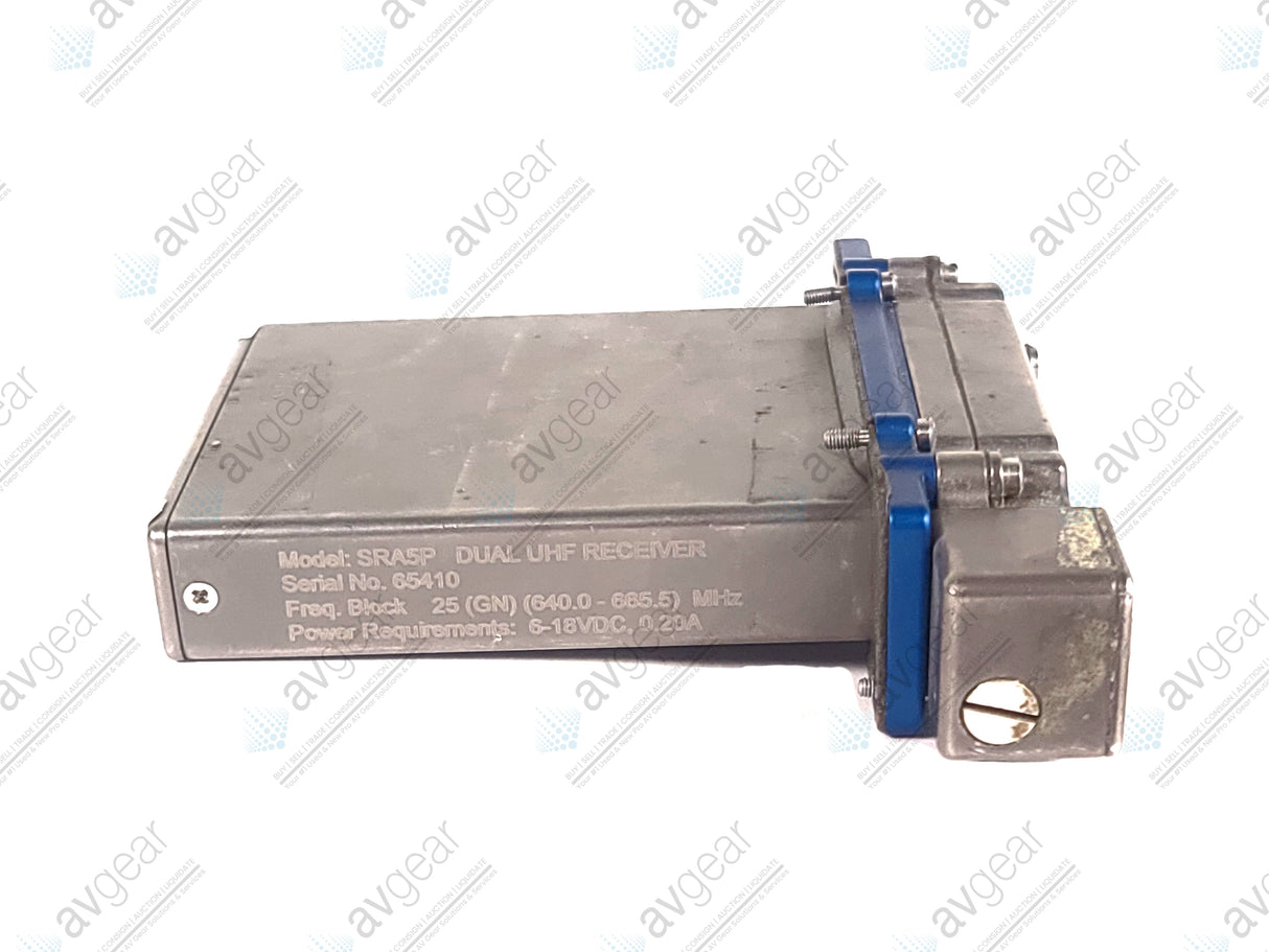 Lectrosonics SRA5P Dual UHF Receiver; Freq Block 25 (640.0-665.5) MHz [Not for Use in The USA]
