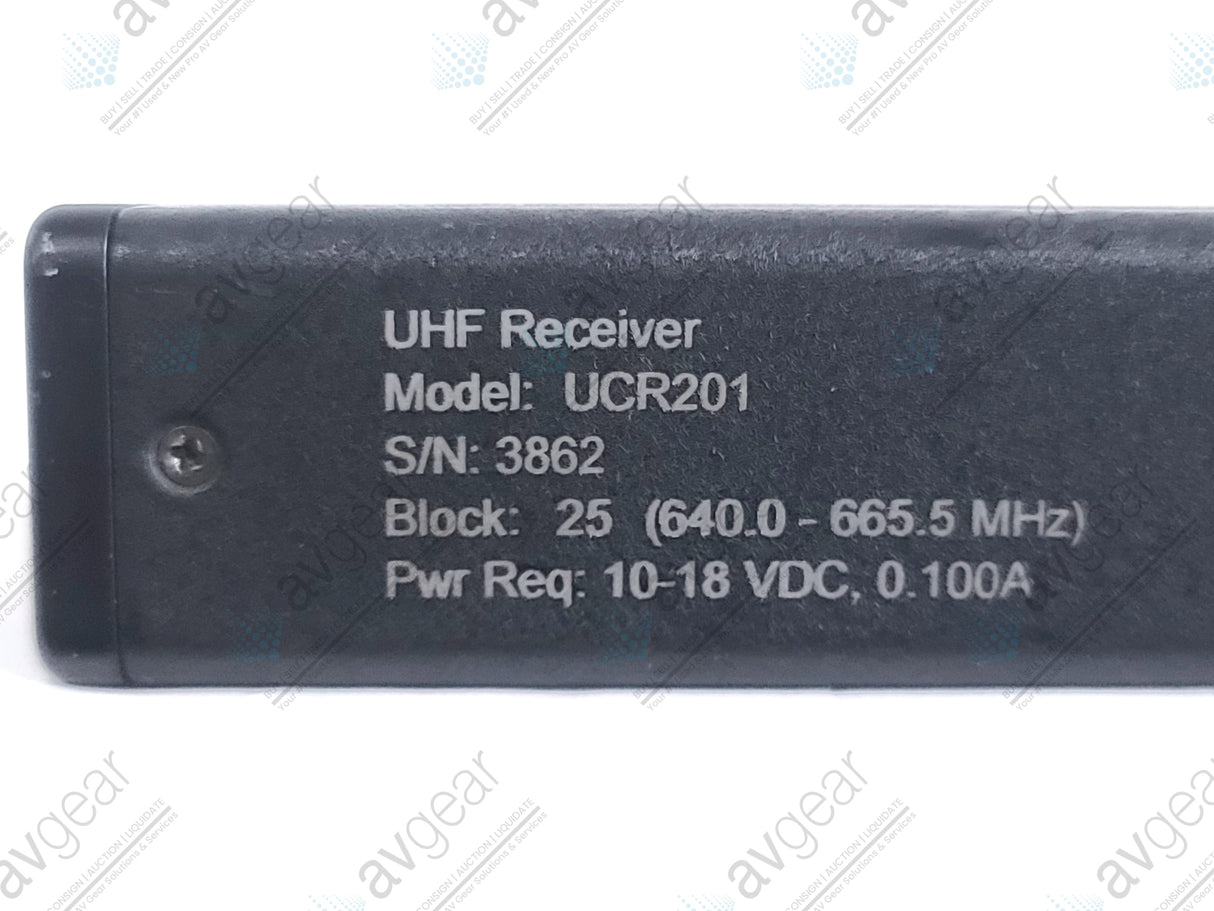 Lectrosonics UCR201 UHF Receiver Block 25 (640-665MHz) [Not For Use In The USA]