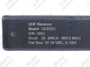 Lectrosonics UCR201 UHF Receiver Block 25 (640-665MHz) [Not For Use In The USA]