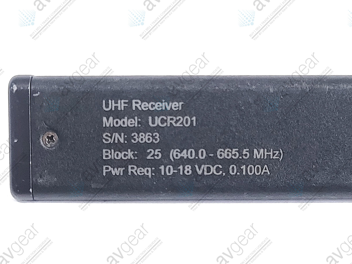 Lectrosonics UCR201 UHF Receiver Block 25 (640-665MHz) [Not For Use In The USA]