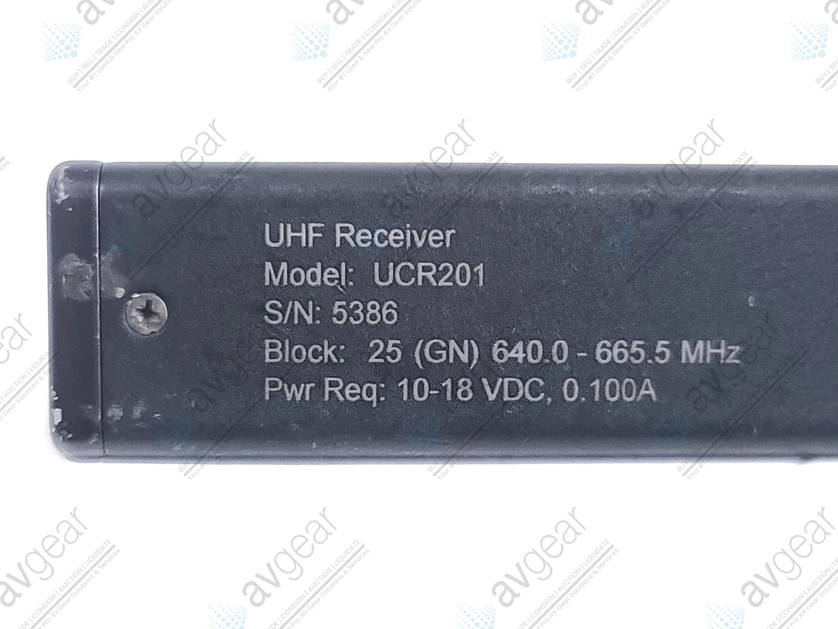 Lectrosonics UCR201 UHF Receiver Block 25 (640-665MHz) [Not For Use In The USA]