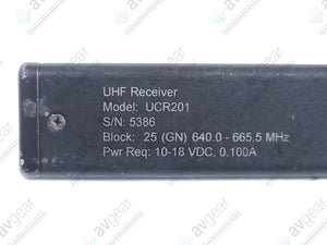 Lectrosonics UCR201 UHF Receiver Block 25 (640-665MHz) [Not For Use In The USA]