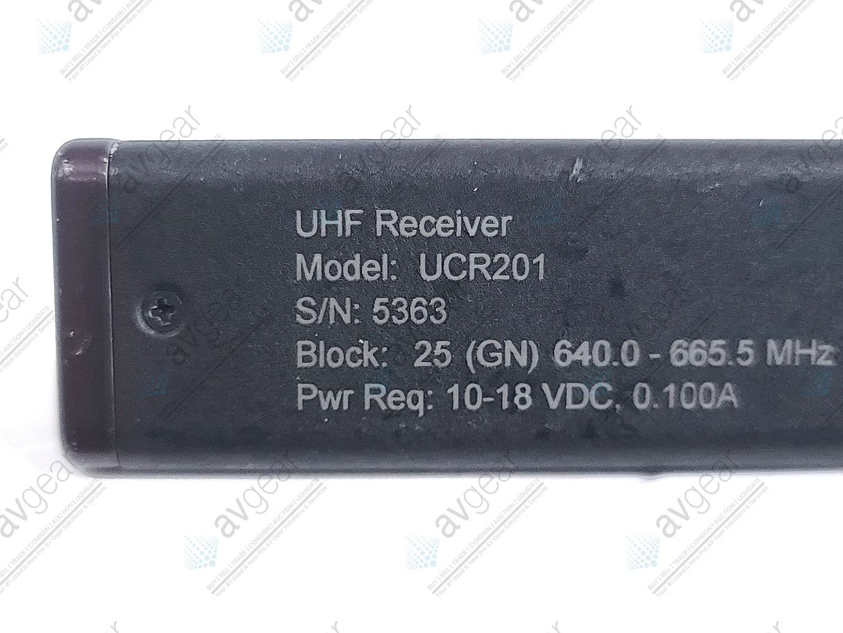 Lectrosonics UCR201 UHF Receiver Block 25 (640-665MHz) [Not For Use In The USA]