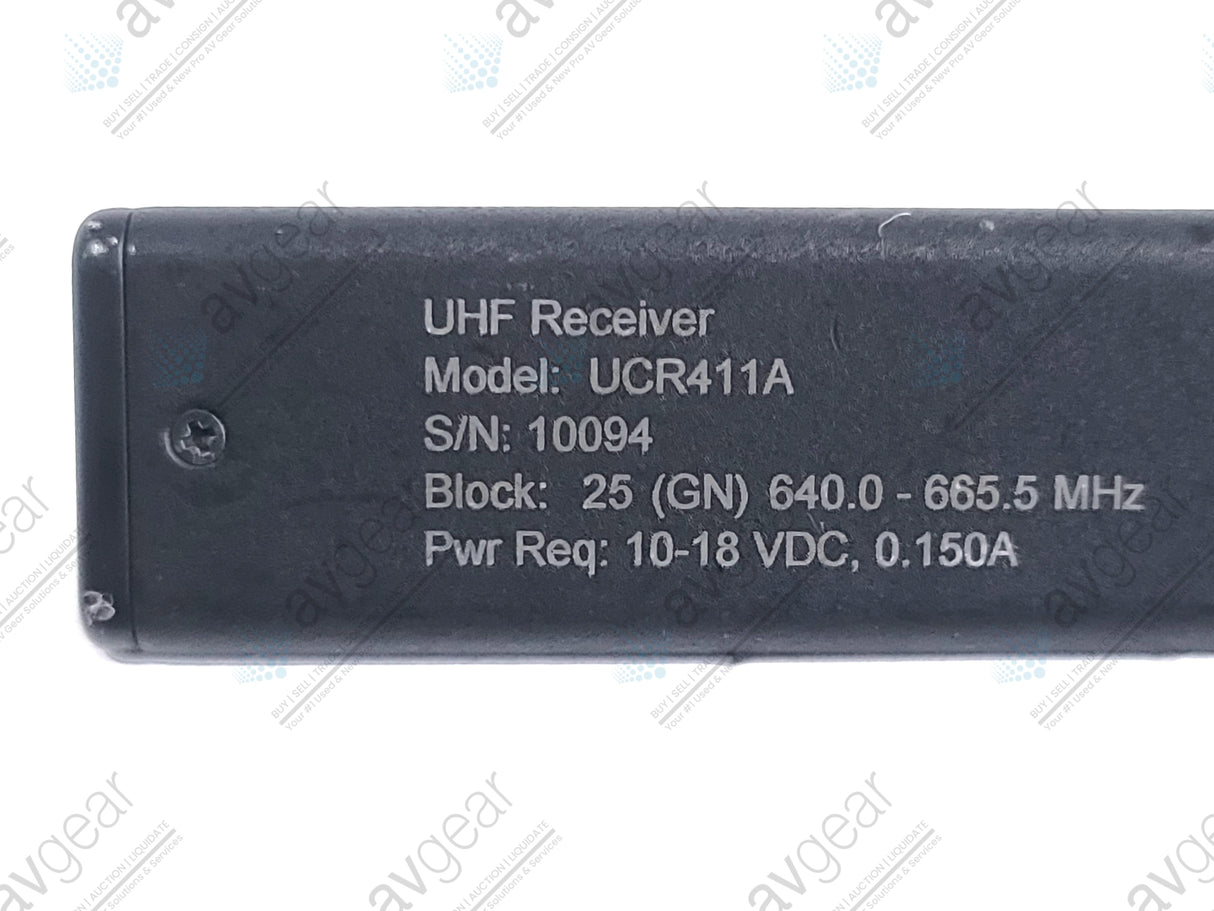Lectrosonics UCR411A Digital Hybrid Wireless Receiver Block 25 (640-665MHz) [Not For Use In The USA]