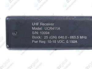 Lectrosonics UCR411A Digital Hybrid Wireless Receiver Block 25 (640-665MHz) [Not For Use In The USA]