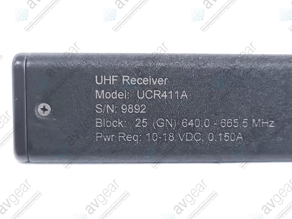 Lectrosonics UCR411A Digital Hybrid Wireless Receiver Block 25 (640-665MHz) [Not For Use In The USA]