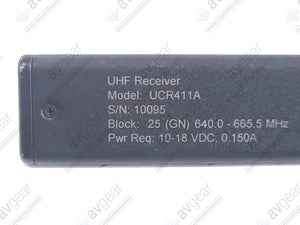 Lectrosonics UCR411A Digital Hybrid Wireless Receiver Block 25 (640-665MHz) [Not For Use In The USA]