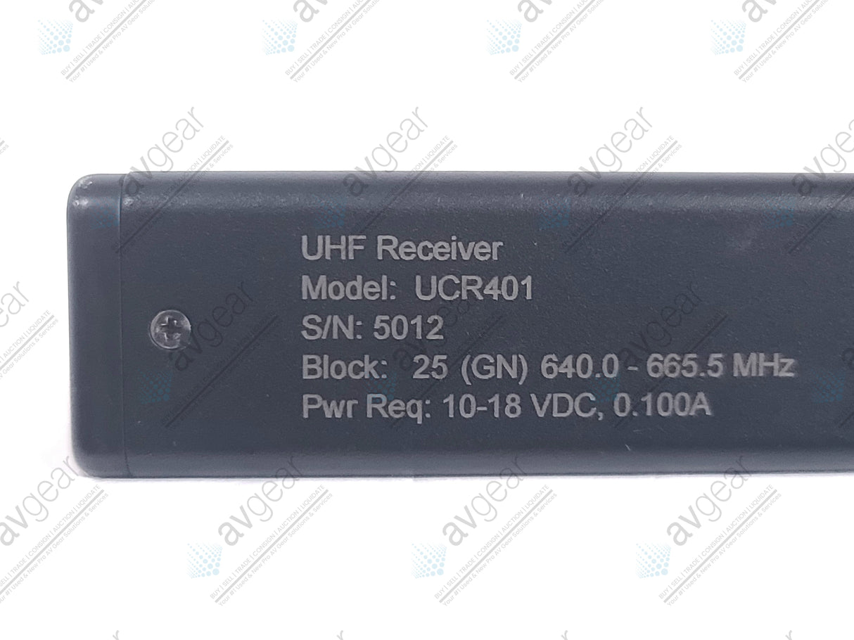 Lectrosonics UCR401 UHF Receiver Block 25 (640-665MHz) [Not For Use In The USA]