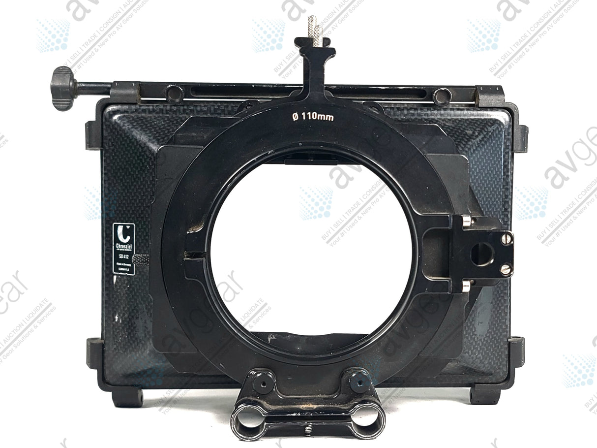 Chrosziel SD 412 Matte Box 110MM Outer Ring, Filter Trays & Rail Mount (Missing Flag)