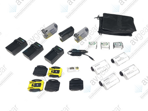 (Lof of 4) Sony HDR-AS100V/W POV Action Cam w/ Accessories